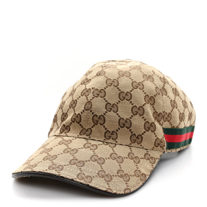 Gucci Monogram Web Baseball Hat L Beige Cocoa 1 of 9