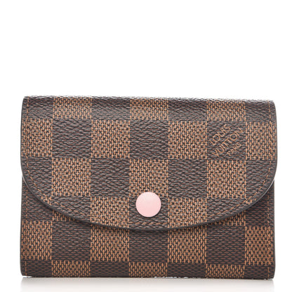 Louis Vuitton Damier Ebene Rosalie Coin Purse Rose Ballerine 1 of 8