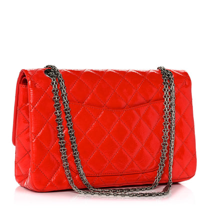 Chanel Distressed Patent Quilted 2.55 Reissue 227 Flap Red 3 of 14