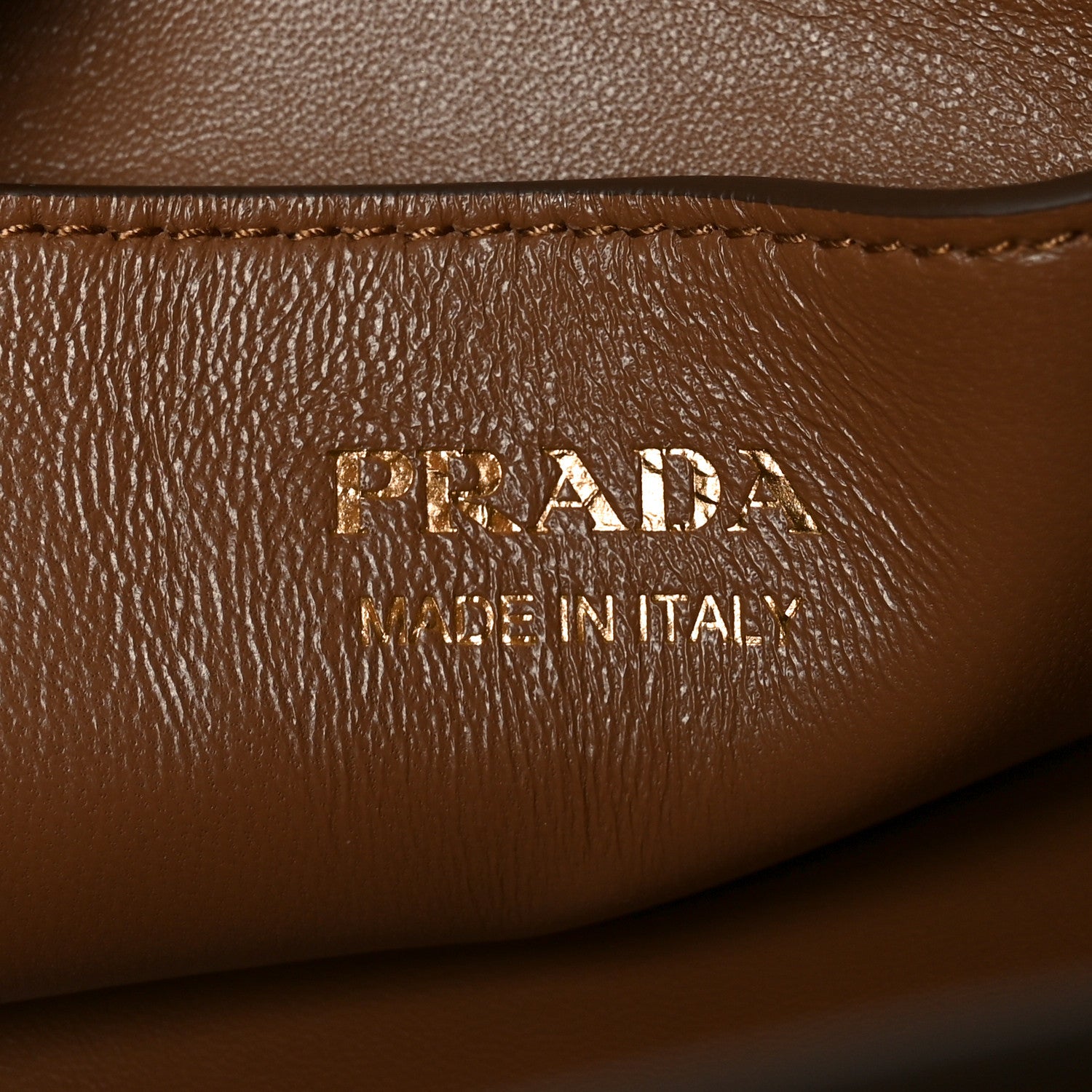 Prada Calfskin Buckle Bucket Bag With Belt Caramel 6 of 9