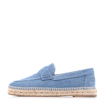 Hermes Denim Canvas Womens Trip Espadrilles 39 Bleu Clair 1 of 12