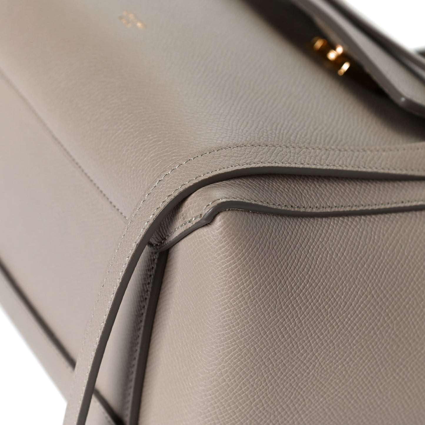 Grained Calfskin Micro Belt Bag Light Taupe