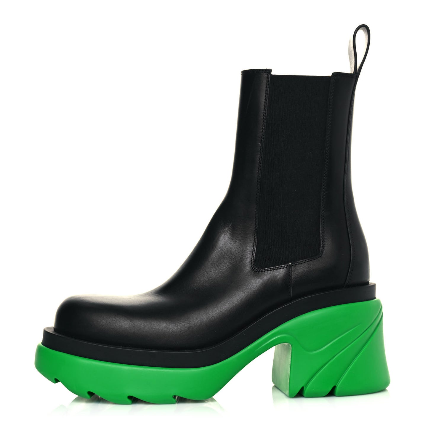 Calfskin The Flash Chelsea Boots 41 Black Grass