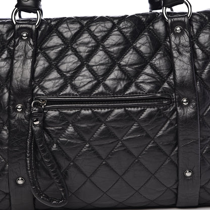 Chanel Distressed Lambskin Vintage Ligne Lady Braid XL Tote Black 9 of 12