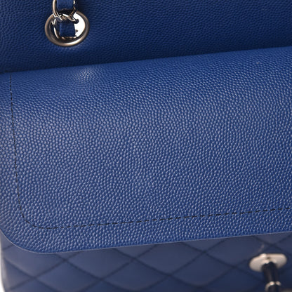 Chanel Caviar Quilted Medium Double Flap Blue 10 of 11