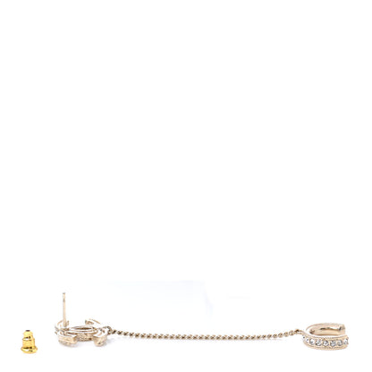 Chanel Crystal CC Cuff Single Earring Gold 3 of 4