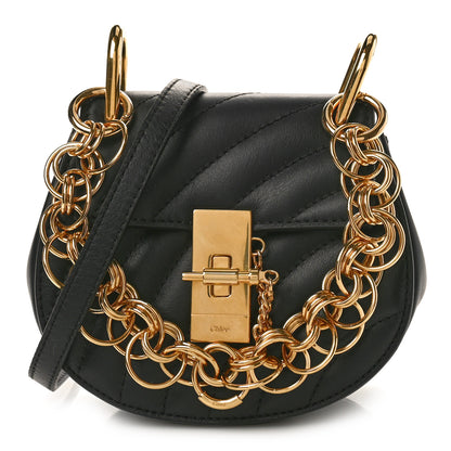 Chloe Calfskin Quilted Nano Drew Bijou Shoulder Bag Black 1 of 9