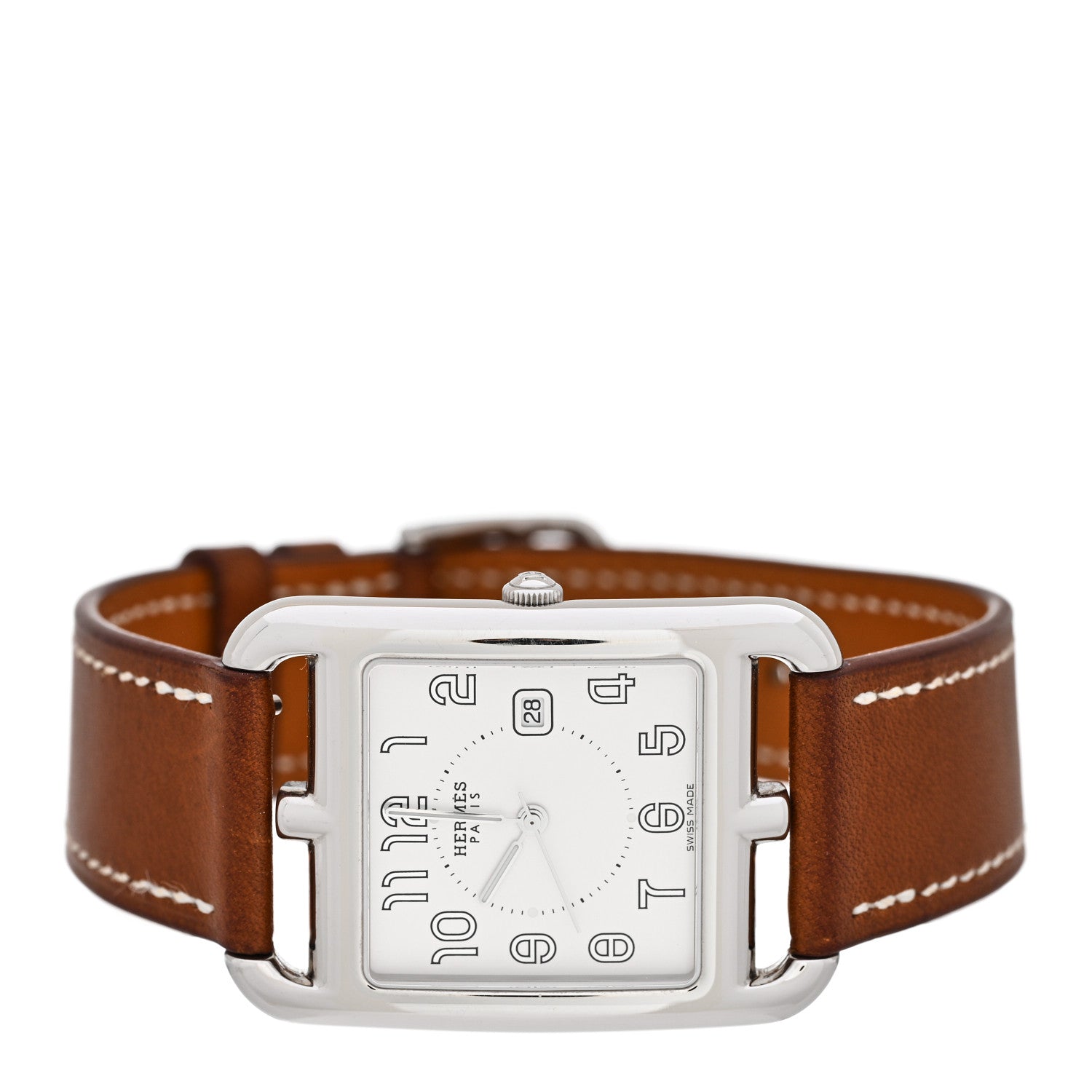 Hermes Stainless Steel Barenia 29mm Cape Cod Quartz Watch Fauve 2 of 5