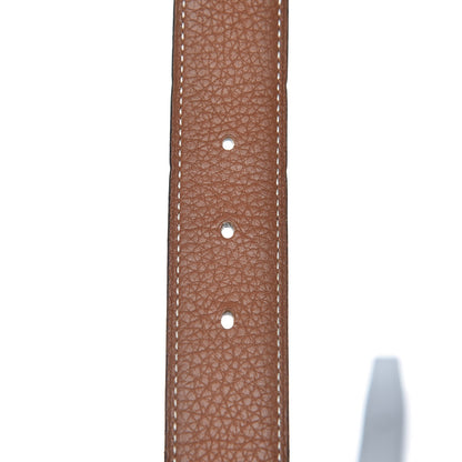 Hermes Box Togo 32mm H Belt 85 Black Gold 4 of 8
