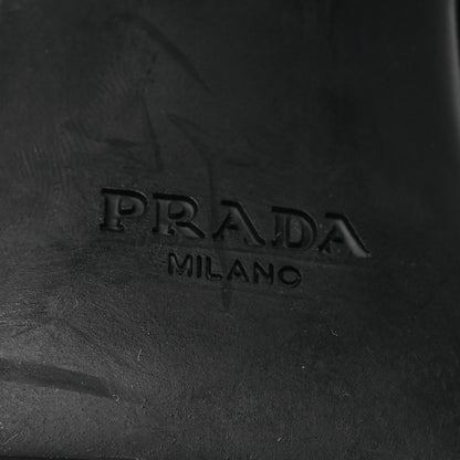 Prada Spazzolato Re-Nylon Metal Triangle Logo 110mm Ankle Boots 37.5 Black 7 of 13