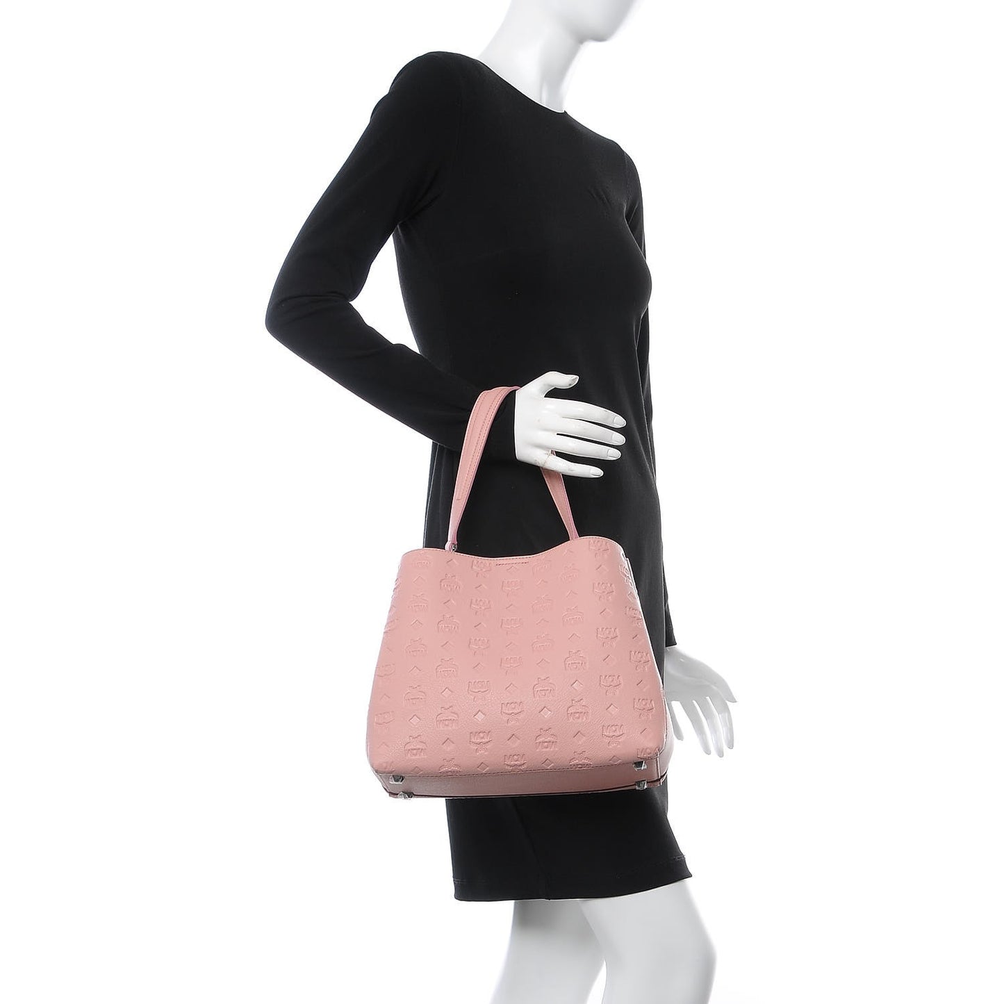 Calfskin Ottomar Monogram Sarah Medium Hobo Pink Blush