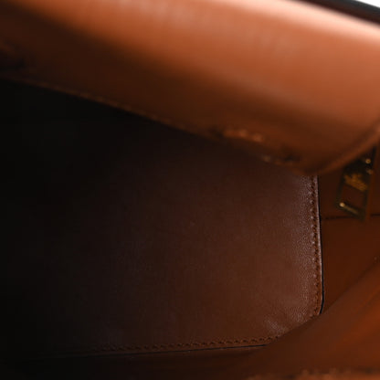 Valentino Garavani Calfskin Vlogo Bucket Bag Brown 5 of 9
