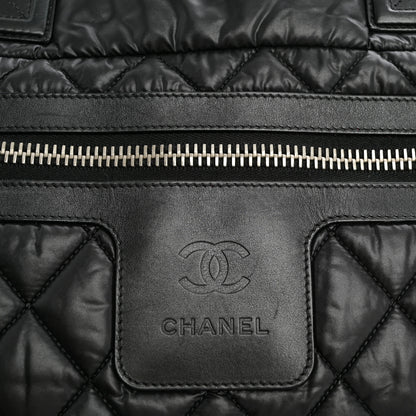 Chanel Nylon Quilted Large Coco Cocoon Tote Black 11 of 12