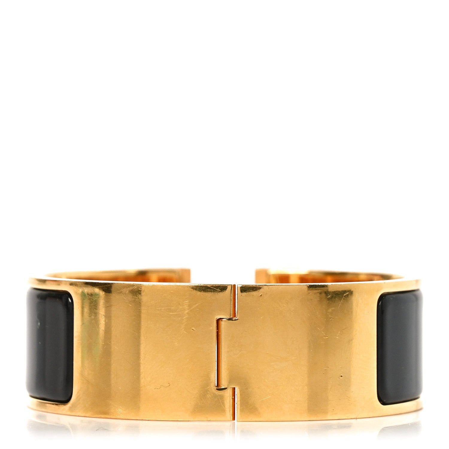 Hermes Enamel Wide Clic Clac H Bracelet Black 3 of 4