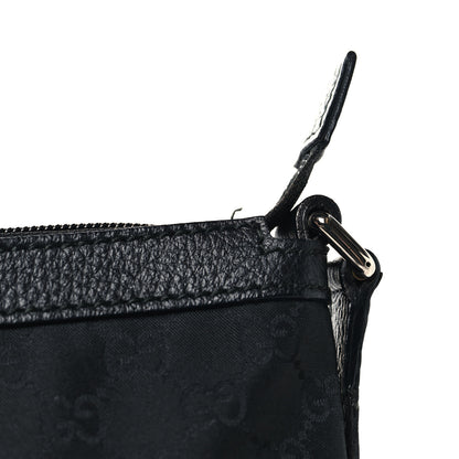 Gucci Denim Monogram Large Half Moon Hobo Black 11 of 12