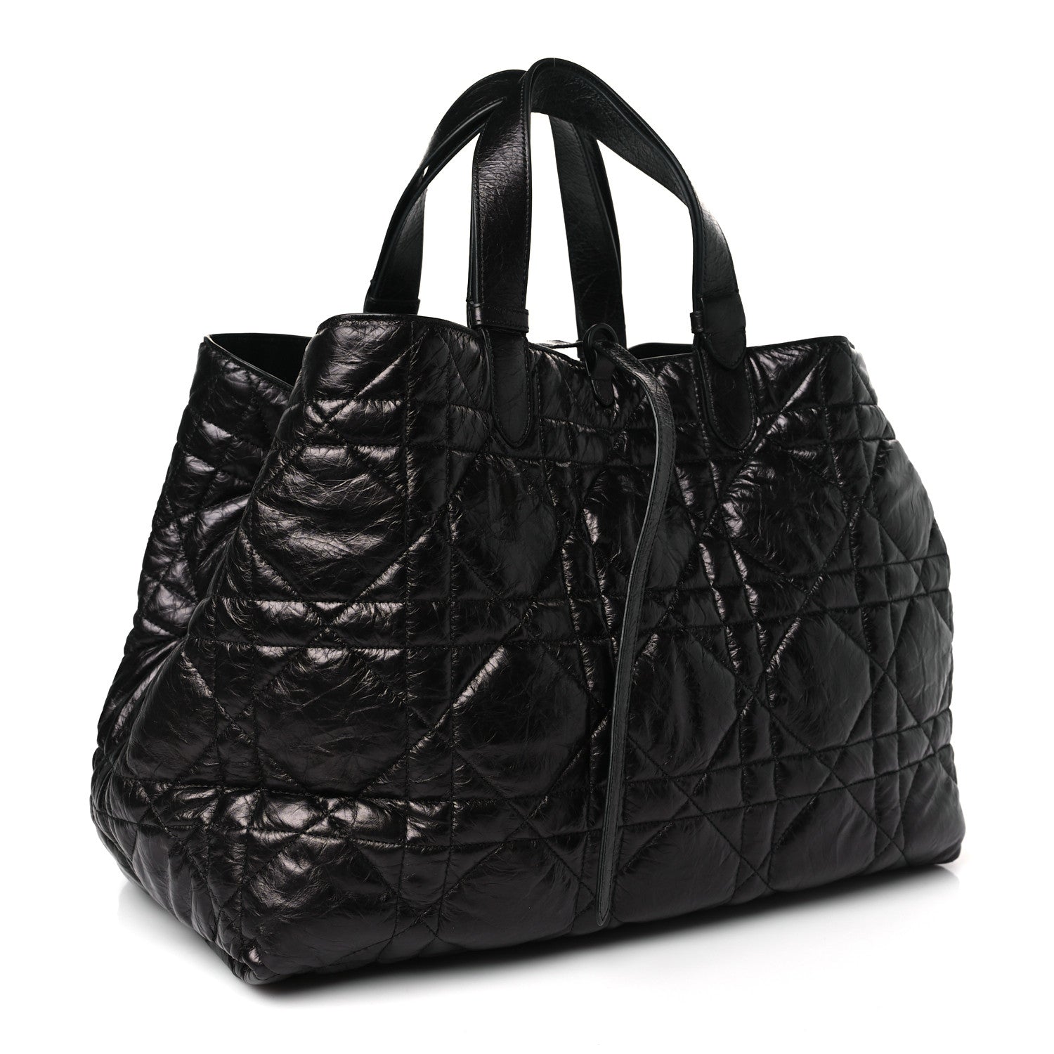 Christian Dior Crinkled Calfskin Macrocannage Large Toujours Black 4 of 10