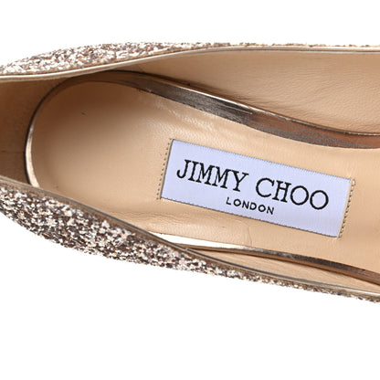 Jimmy Choo Glitter Esme 100 Pumps 37 Nude 6 of 8