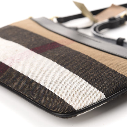 Burberry Mega Check Peyton Crossbody Clutch Bag Black 7 of 11