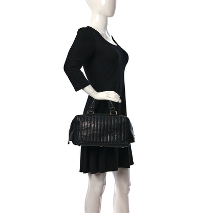Chanel Lambskin Vertical Quilted Mademoiselle Satchel Black 2 of 13