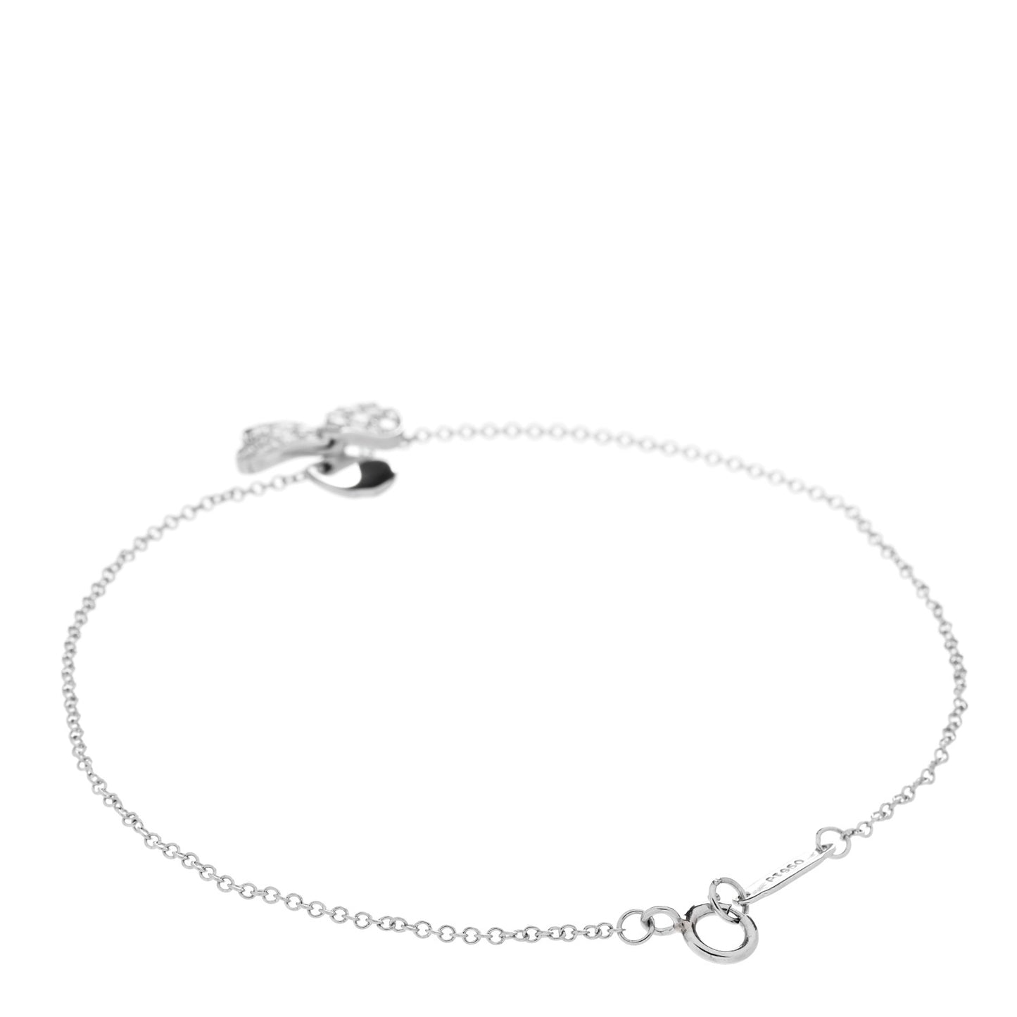 Platinum Diamond Paper Flowers Bracelet