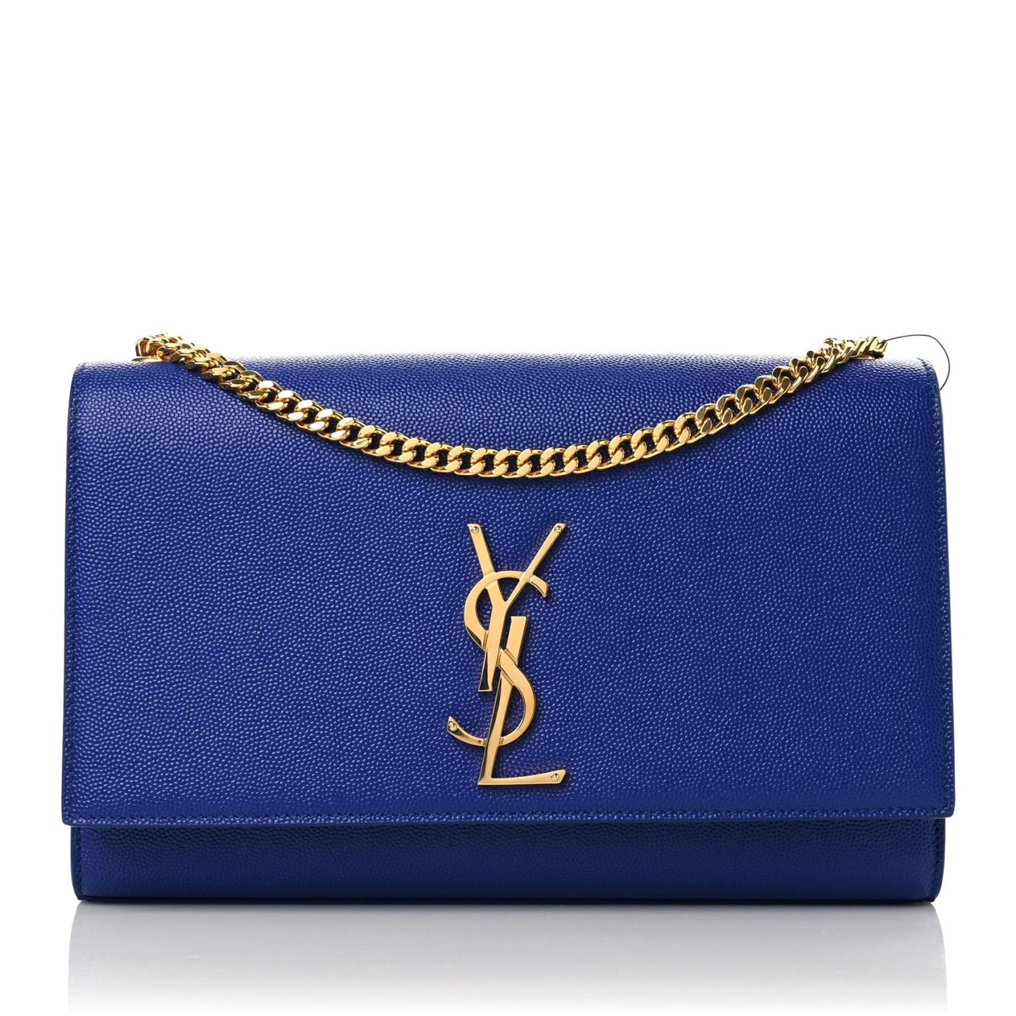 Grain De Poudre Medium Classic Monogram Kate Satchel Flash Blue