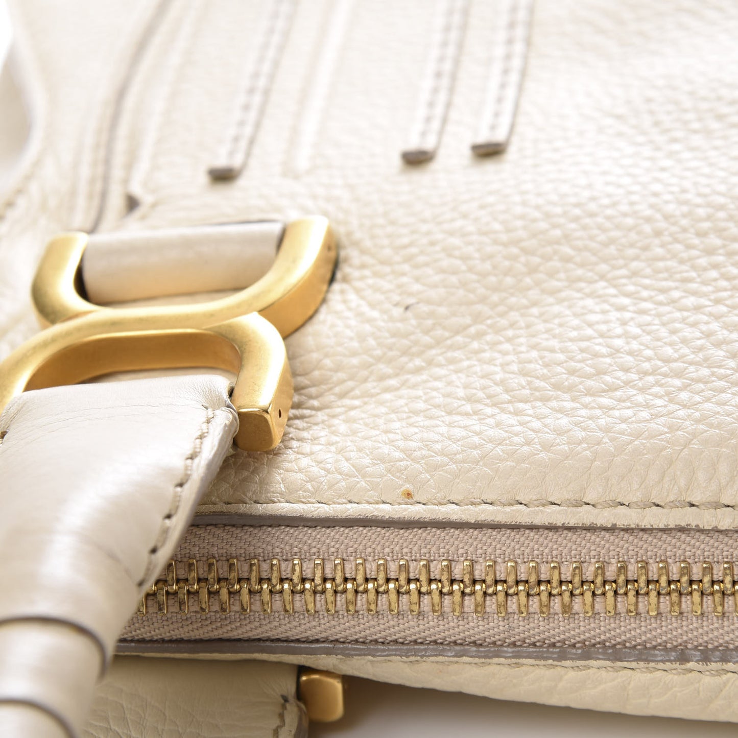 Calfskin Medium Marcie Satchel Cream