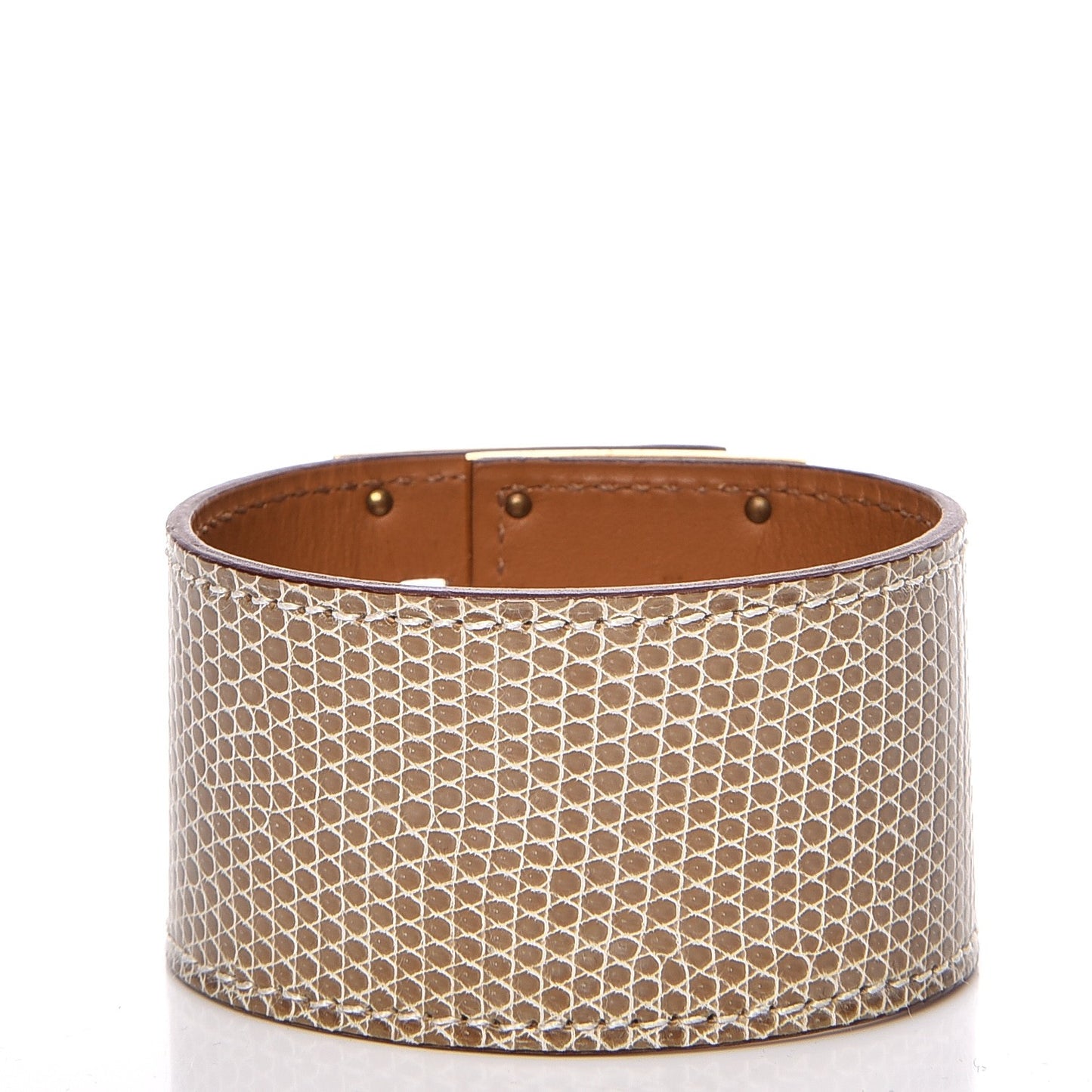Lizard Kelly Dog Bracelet Ficelle