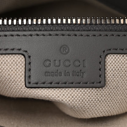Gucci Calfskin GG Tennis Embossed Small Flat Messenger Bag Grey 6 of 9