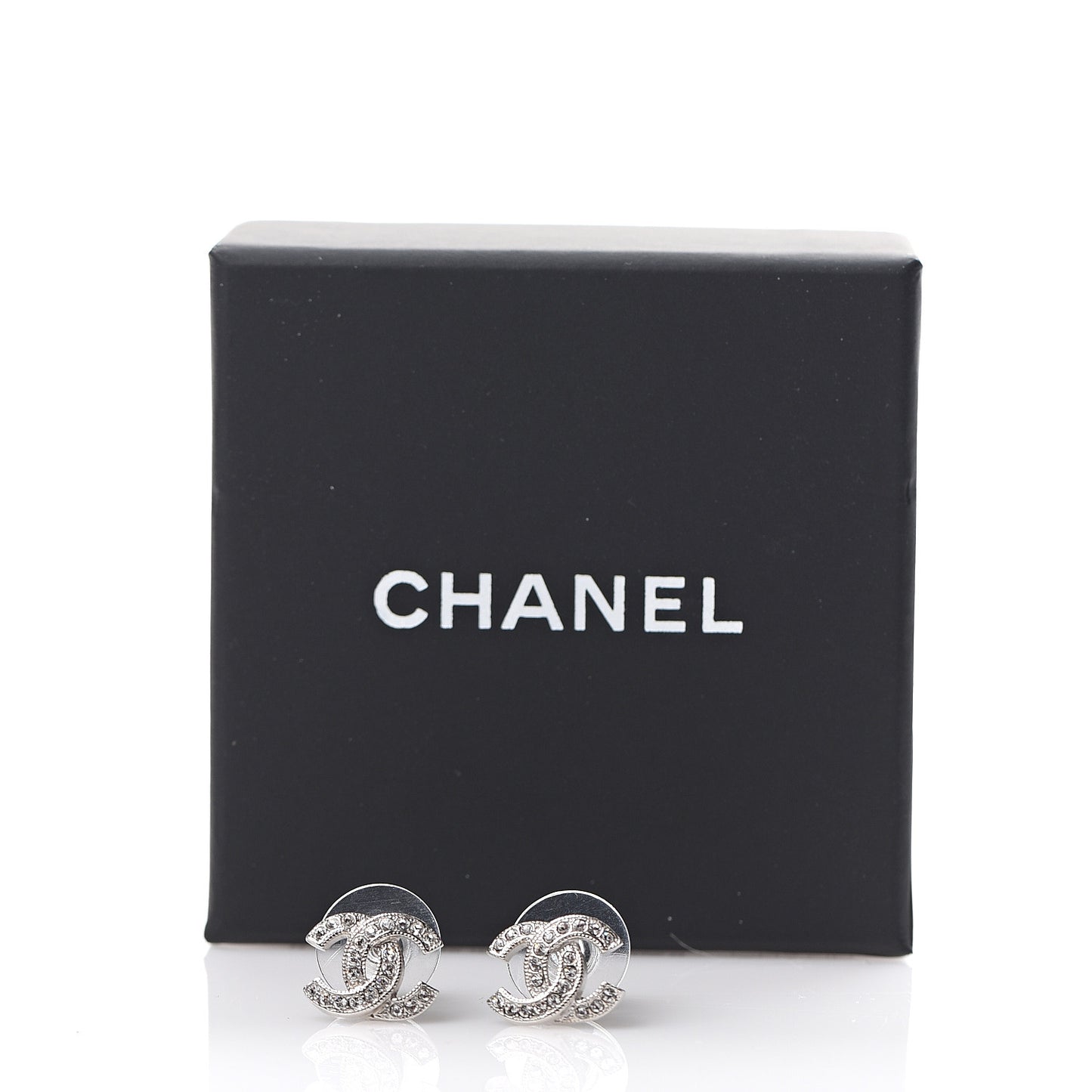 Crystal CC Earrings Silver