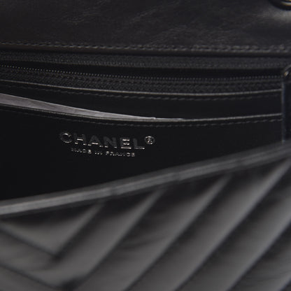 Chanel Aged Calfskin Chevron Quilted 2.55 Reissue Mini Flap So Black 6 of 11