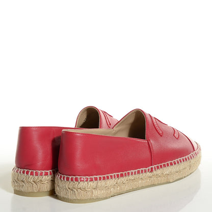 Chanel Lambskin CC Espadrilles 41 Red 4 of 7