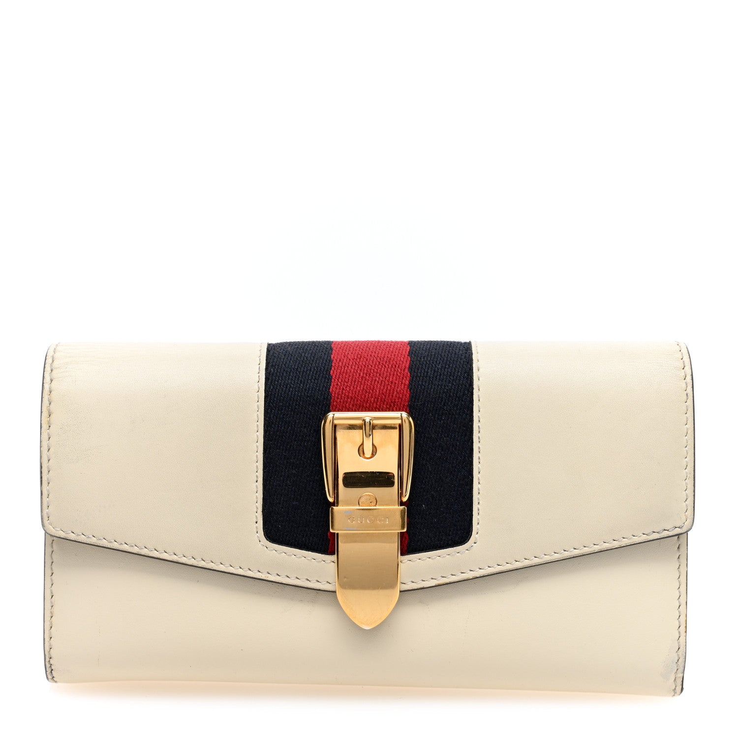 Gucci Calfskin Sylvie Continental Wallet White 1 of 7