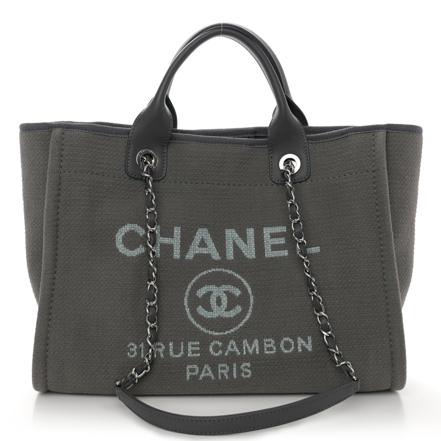 Mixed Fibers Small Deauville Tote Dark Grey