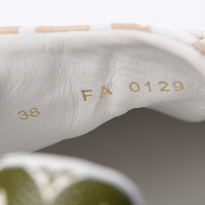 Louis Vuitton Monogram Giant Time Out Sneakers 38 Kaki White Beige 6 of 10