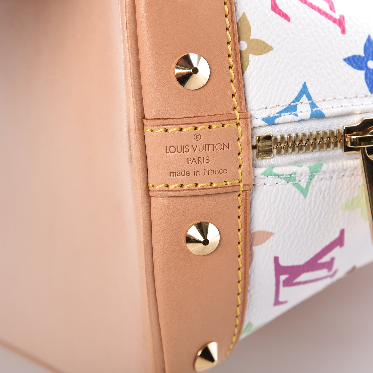 Louis Vuitton Monogram Multicolor Alma White 6 of 8