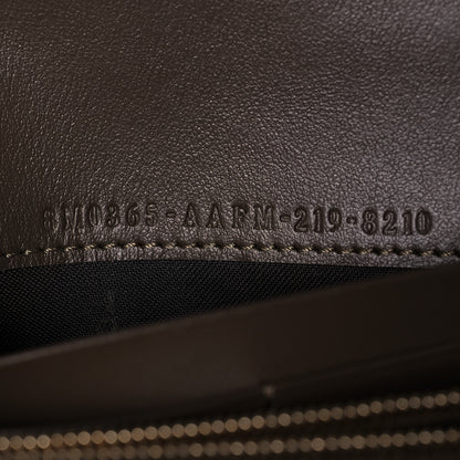 Fendi Vitello Soft F is Fendi Bi-Color FF 1974 Embossed Continental Envelope Wallet On Chain Maya Black 7 of 14