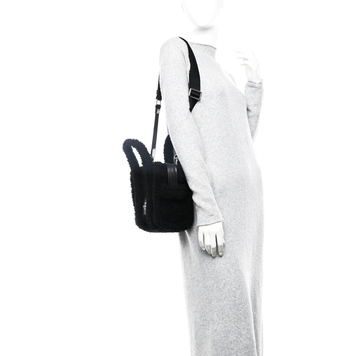 Marc Jacobs Polyester Cotton Mini The Teddy Traveler Tote Bag Black 2 of 11