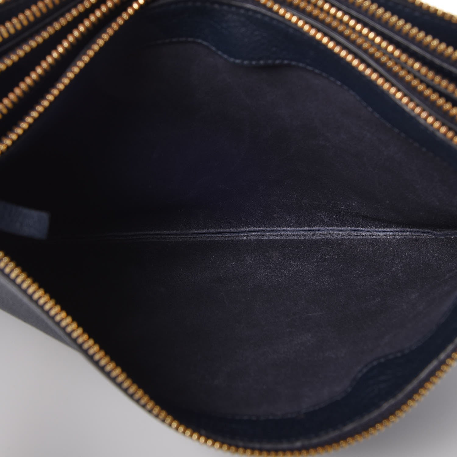 Celine Goatskin Large Trio Crossbody Bag Dark Blue 7 of 10