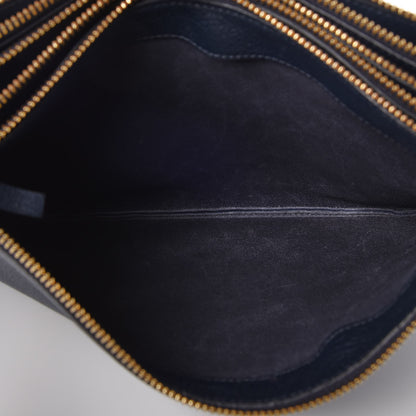 Celine Goatskin Large Trio Crossbody Bag Dark Blue 7 of 10