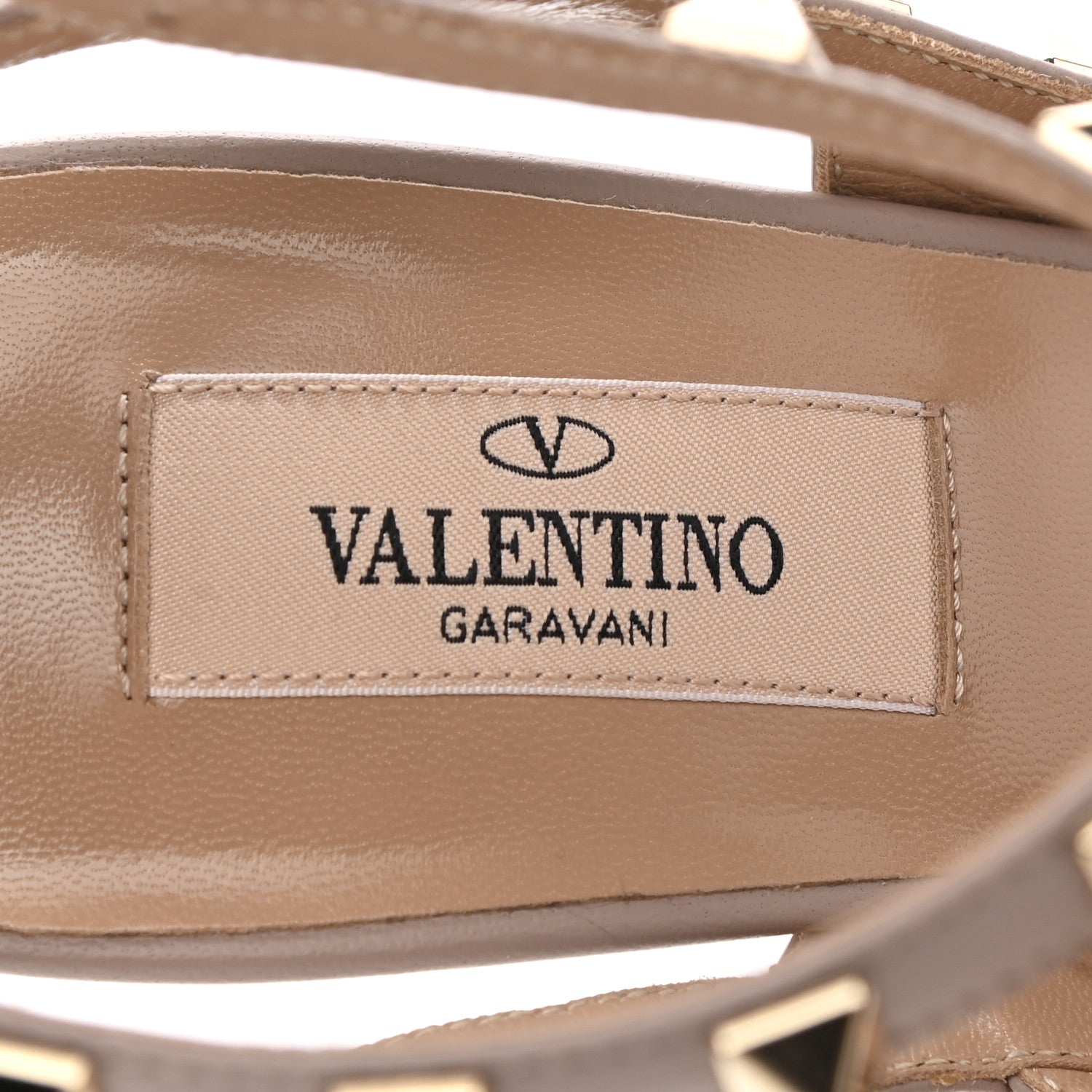 Valentino Garavani Patent Nappa Rockstud Ankle Strap 100mm Pumps 38 Poudre 7 of 10
