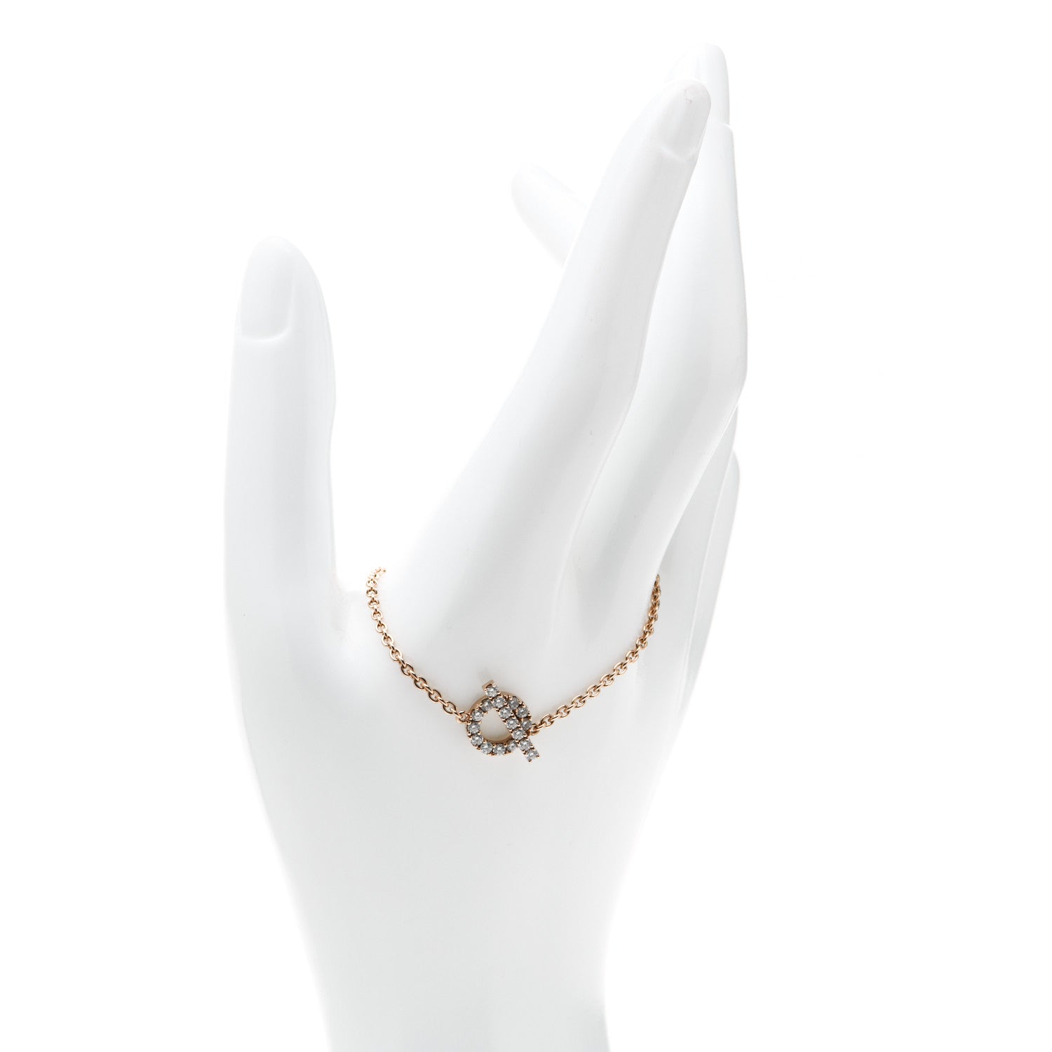 Hermes 18K Rose Gold Diamond Finesse Bracelet ST 2 of 5