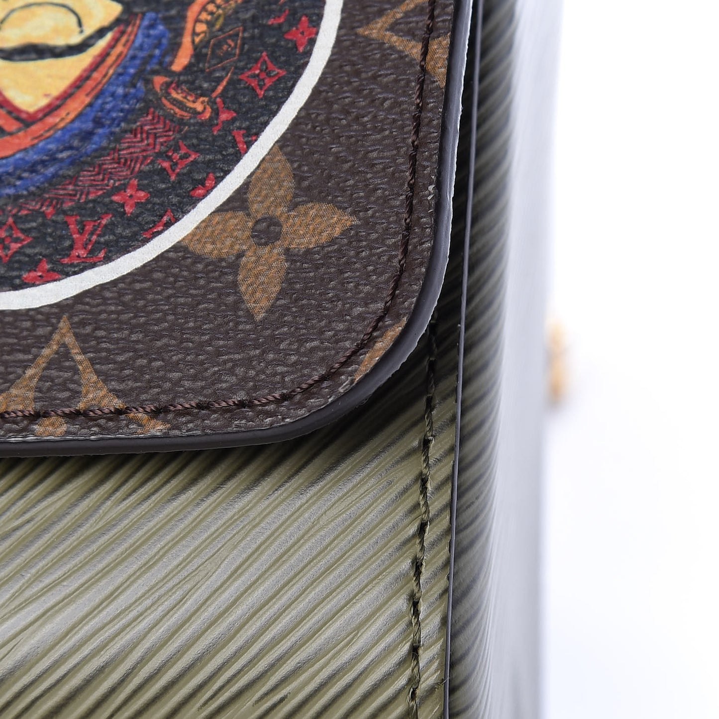 Epi Monogram Kabuki Twist Shoulder Bag MM Green