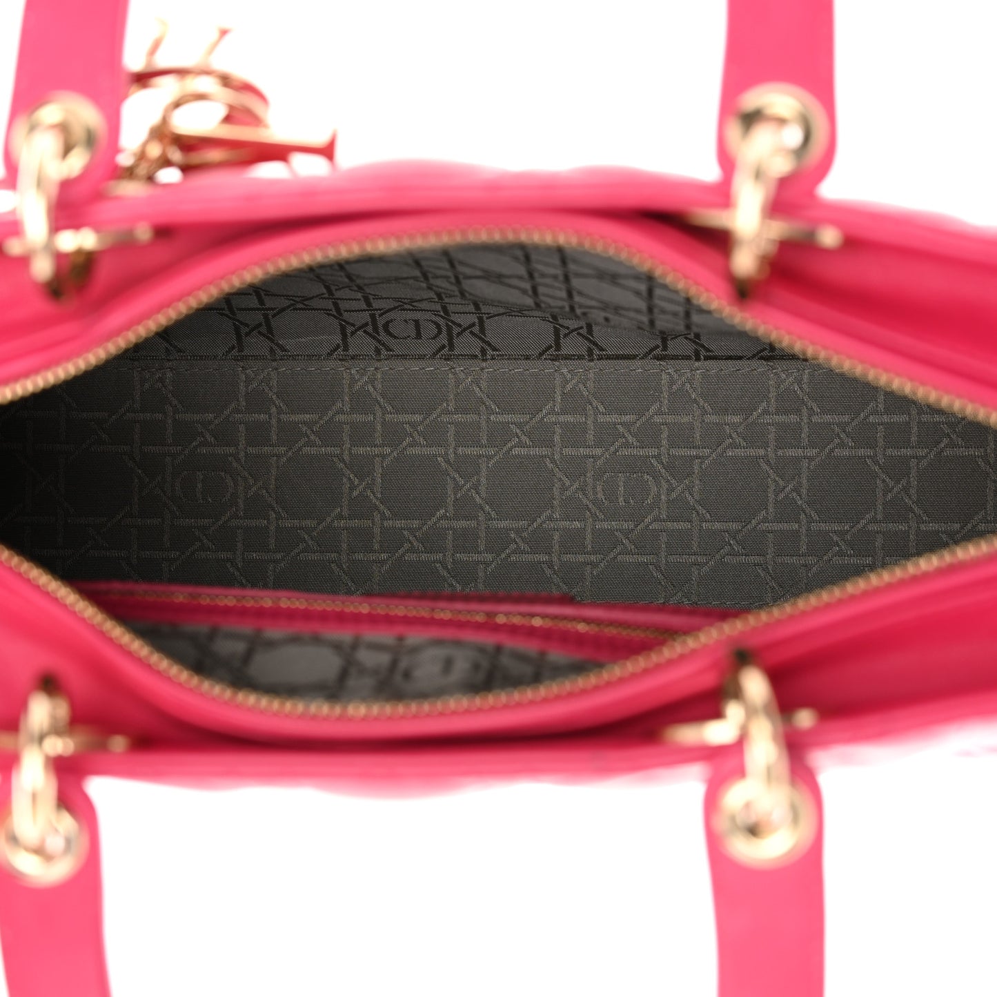 Lambskin Cannage Large Lady Dior Pink