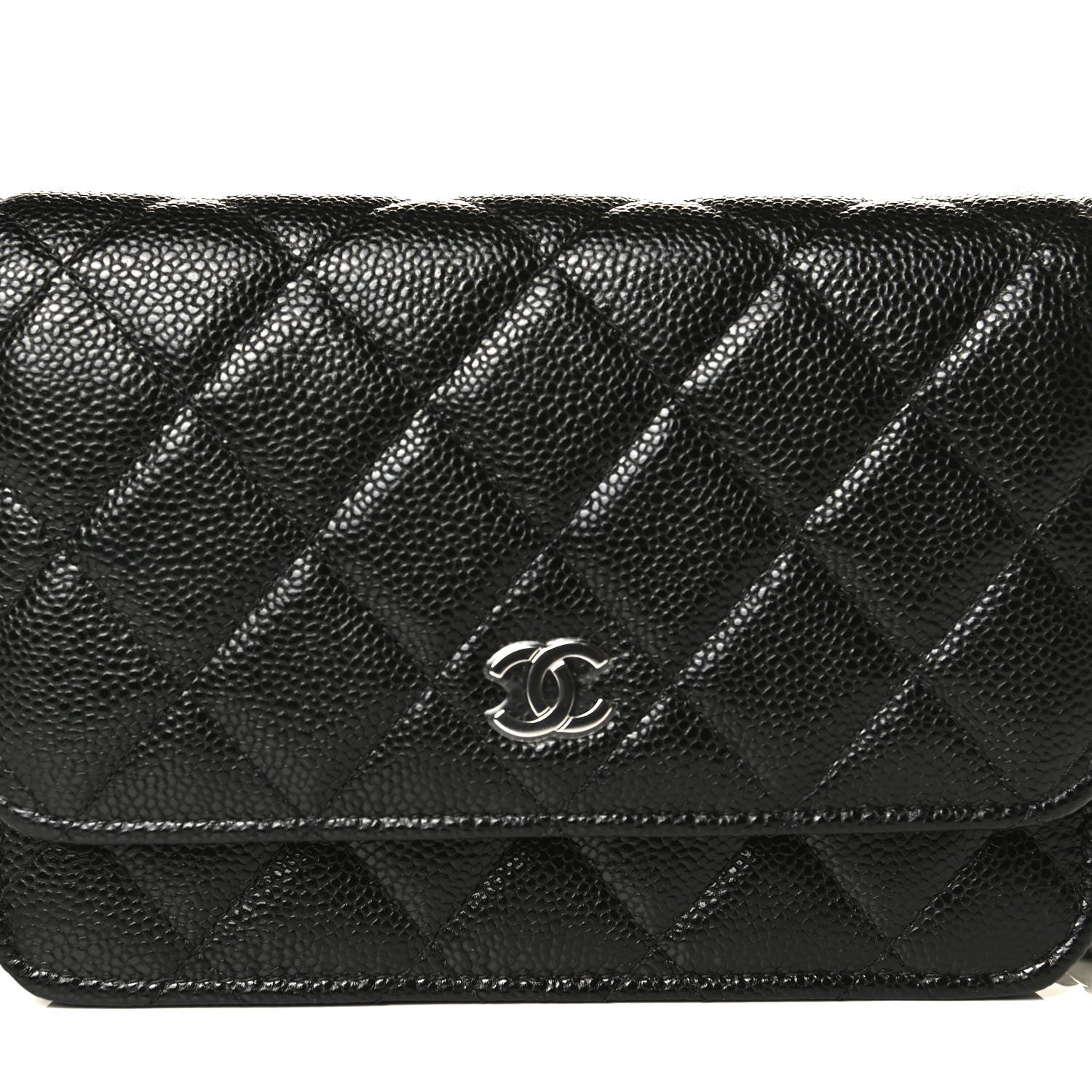 Chanel Caviar Quilted Mini Wallet On Chain WOC Black 8 of 13