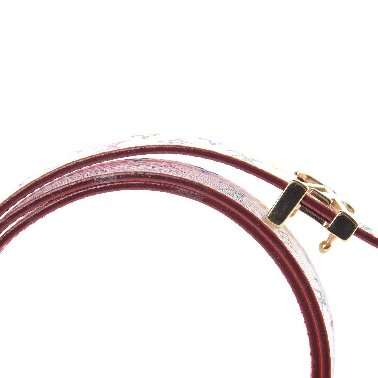 Monogram Multicolor LV Initiales Belt 80 32 White