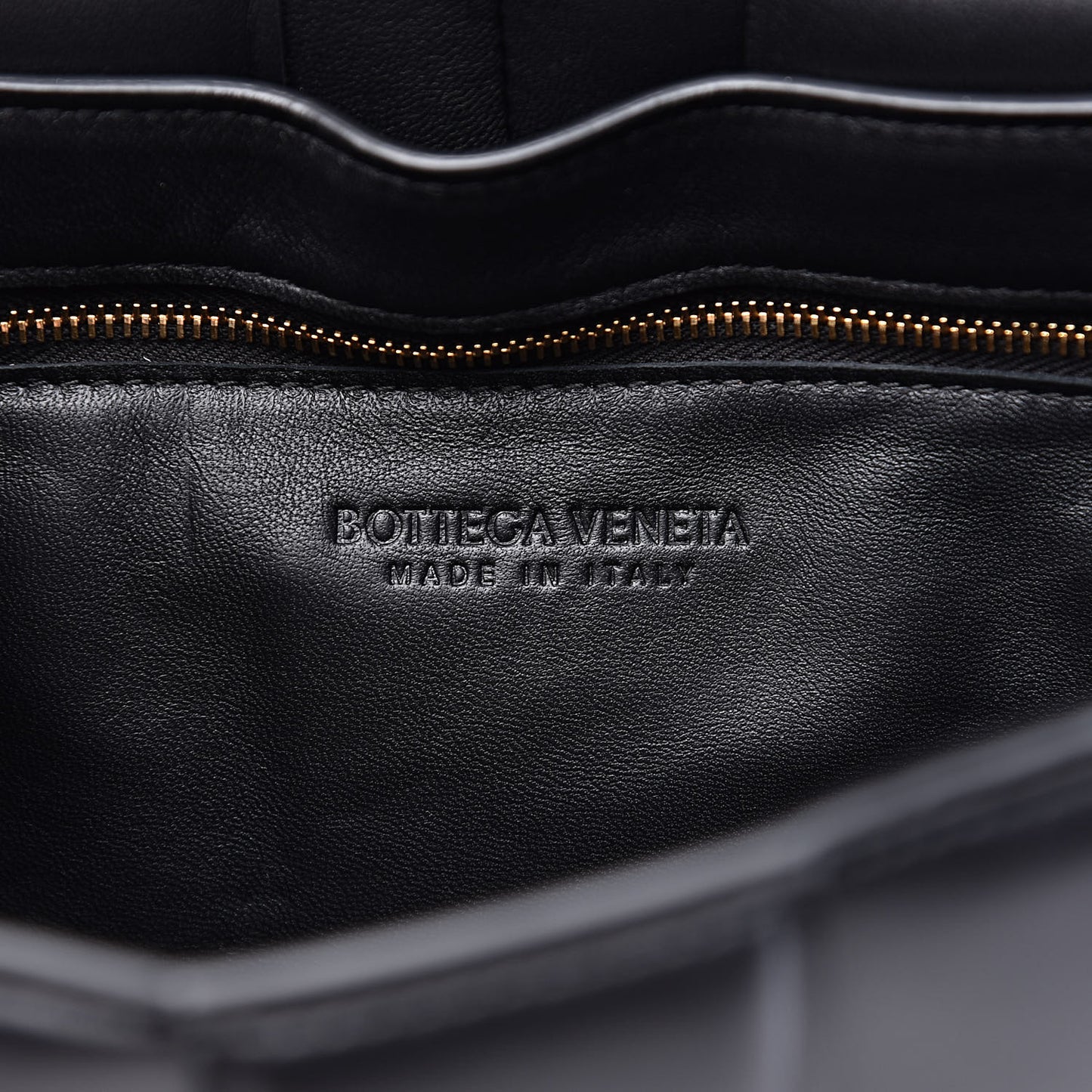 Nappa Maxi Intreccio Padded Cassette Crossbody Bag Black