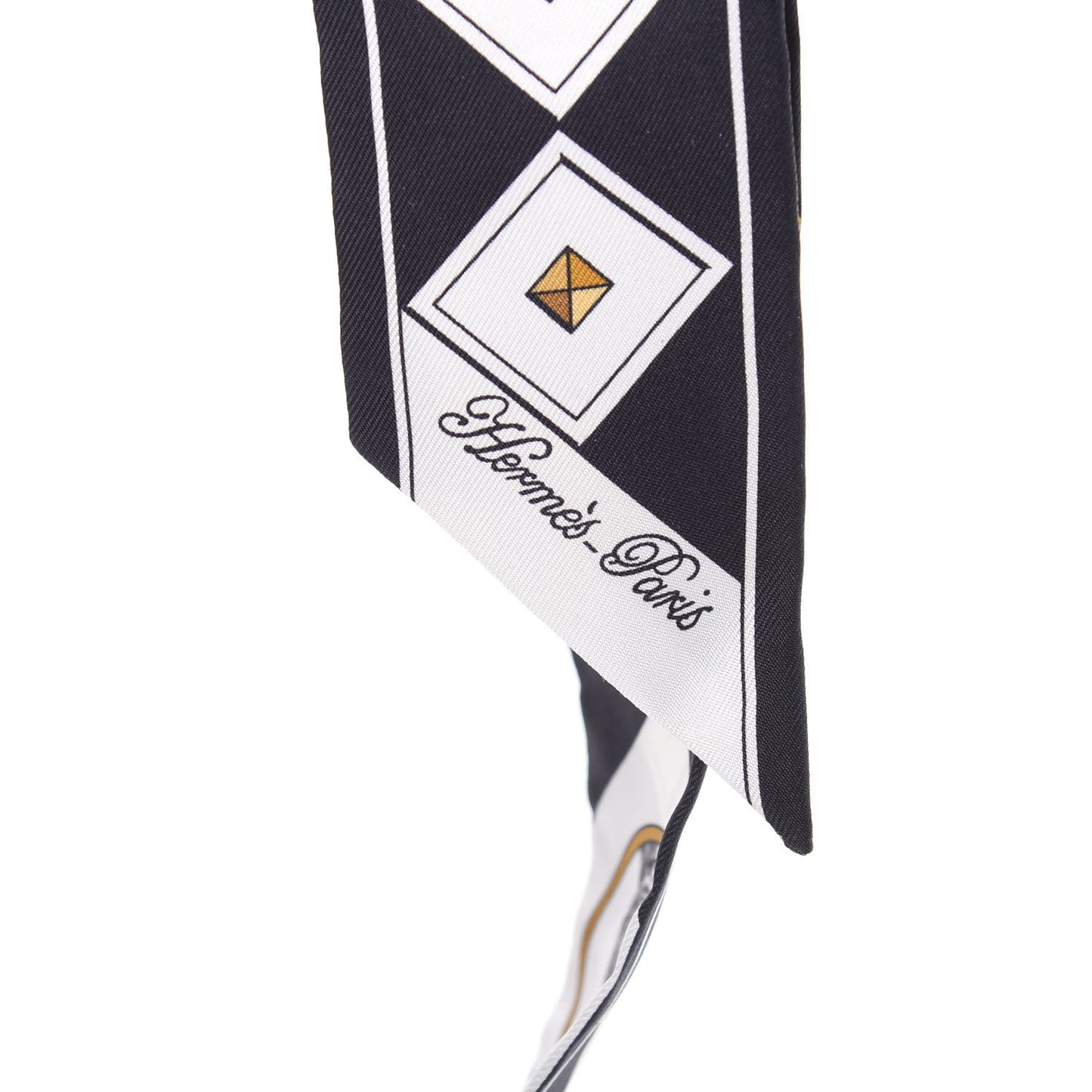 Silk Colliers Et Chiens Twilly Black Gold White