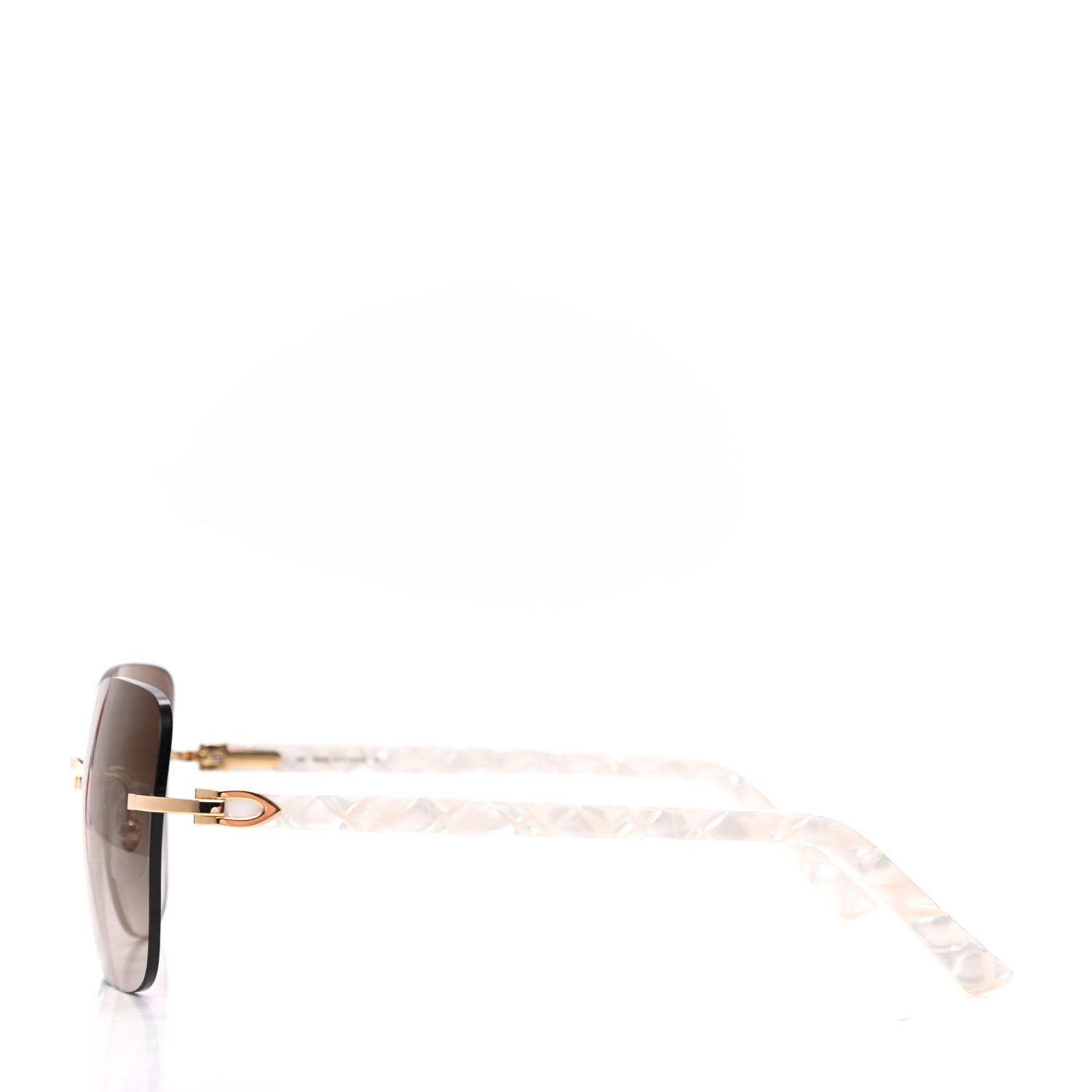 Cartier Mother of Pearl Sunglasses CT001RS Gold White 6 of 16