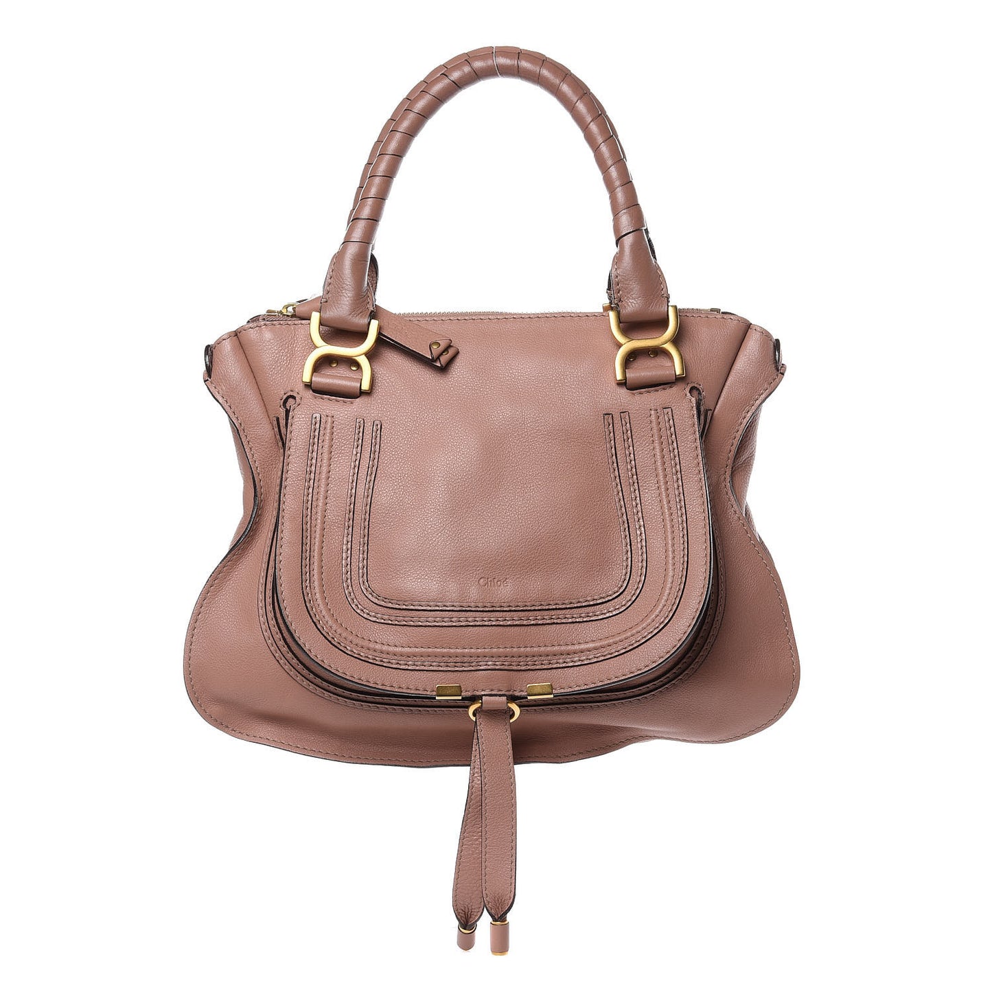 Calfskin Medium Marcie Satchel Nude