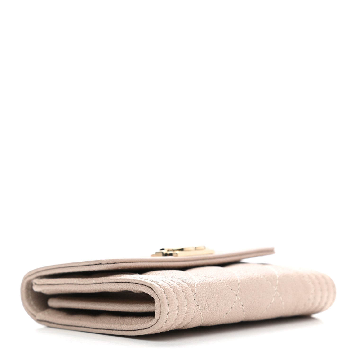 Chanel Caviar Quilted Boy Card Holder Wallet Beige 4 of 9